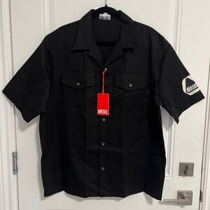 NWT - Diesel Men’s Bowling Shirt with Utility Logo - Size 52 / XL